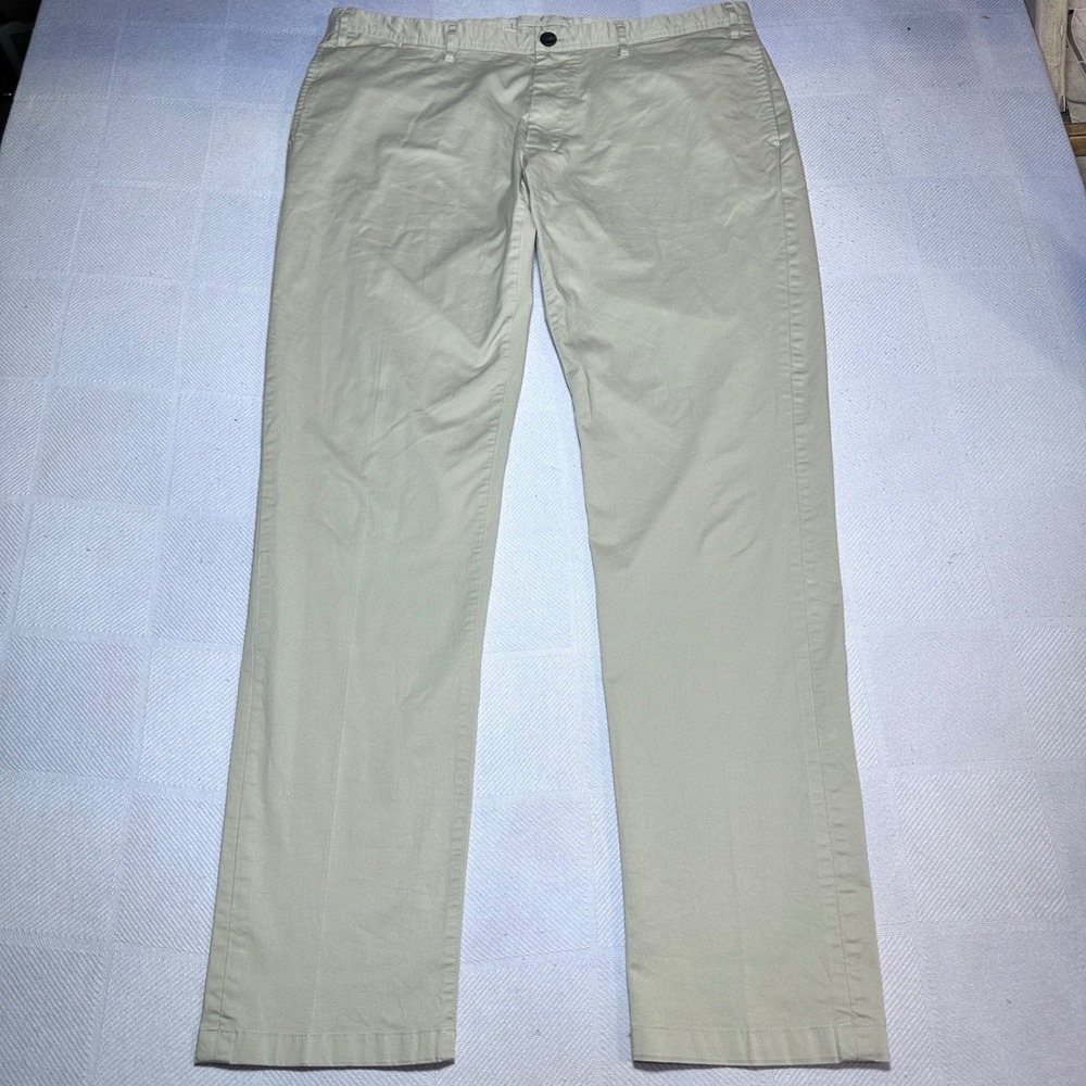 Proper Cloth Casual Pants Mens 41x36 Classic Fit Di‎ Sondrio Stretch Twill Beige